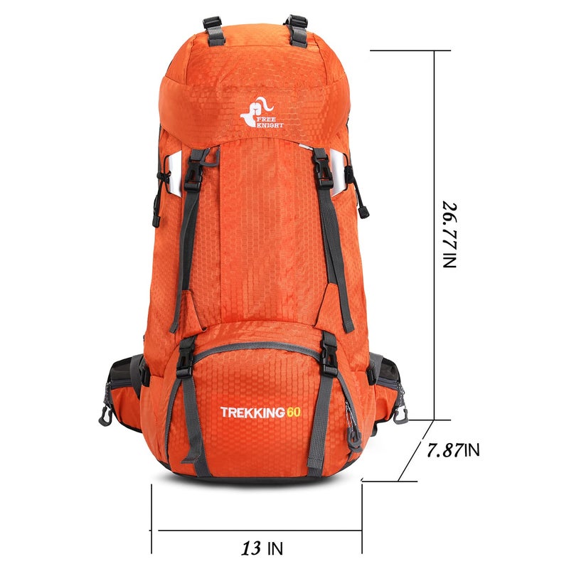 Bseash 60L Waterproof Hiking Camping Backpack with Rain Cover  Large Outdoor Sport Travel Daypack Rucksack for Climbing - Image 2